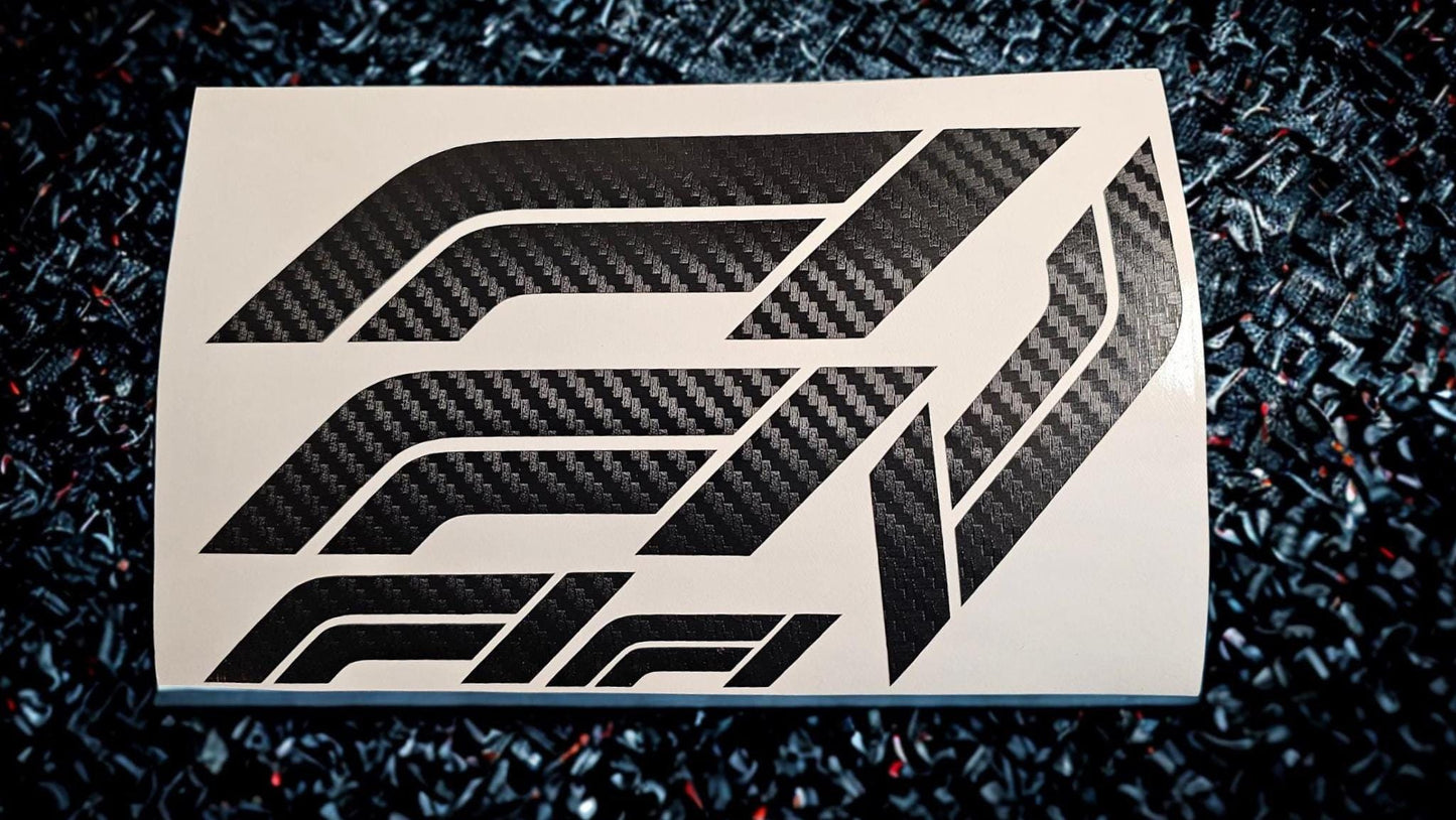 F1 Logo Vinyl Decal X5 - Many Color and Sizes - Sticker β Formula One Racing