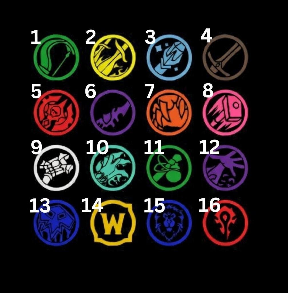 Custom WoW Vinyl Decal – Alliance, Horde, Class Logo Stickers