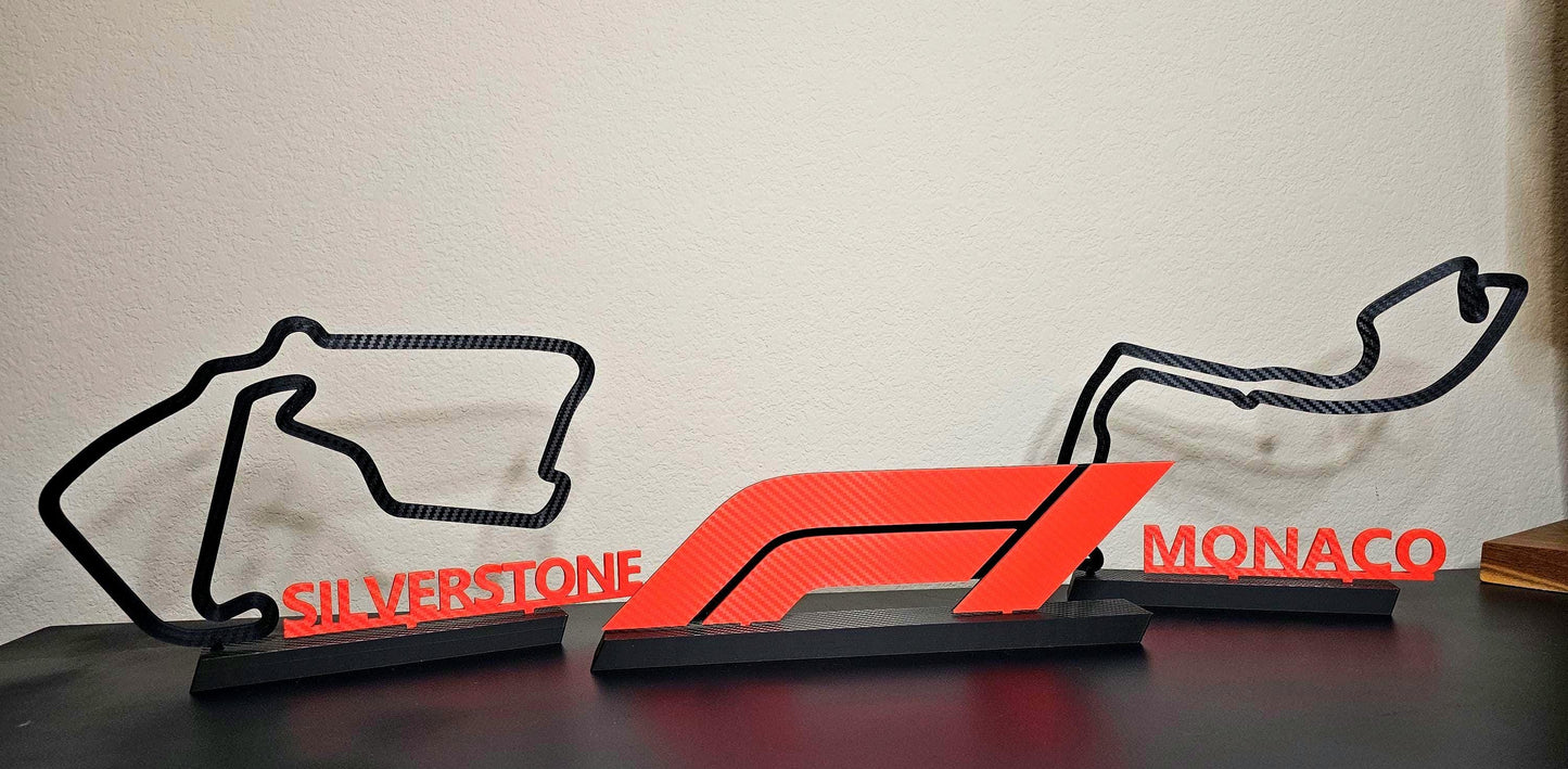 F1 Desk Decor β Carbon Fiber Style 3D Printed Formula 1 Display | Racing Gift for Car Enthusiasts