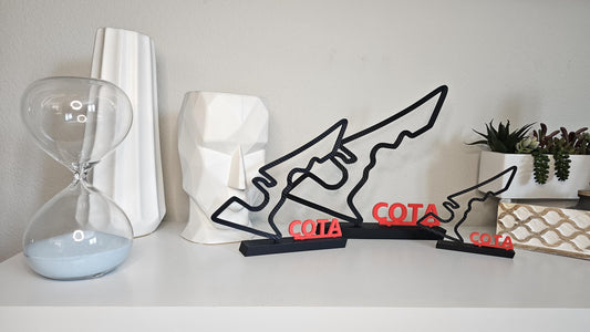 F1 Race Track Desk Decor – Carbon Fiber look 3D Print, Formula One Racing Gift