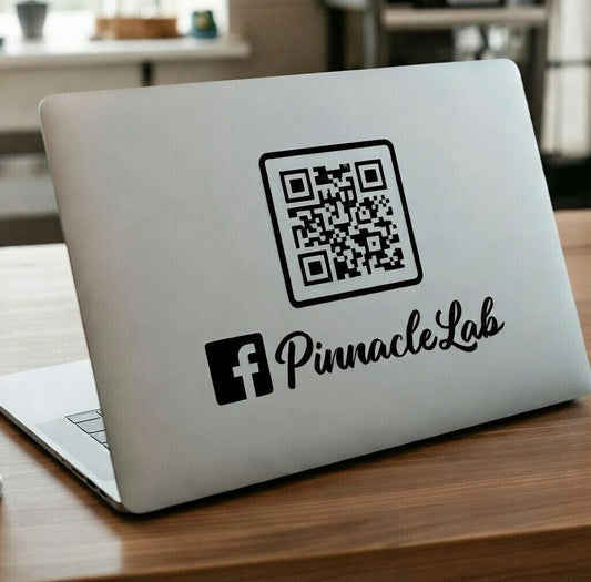 Custom Vinyl QR Code Sticker – Instagram, TikTok, YouTube, Social Media Decal | Waterproof, Laptop/Car/Window