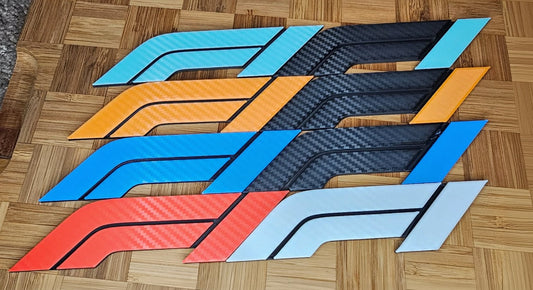 F1 Logo Carbon Fiber Look - 3D Printed Sticker – Formula One Racing Decor