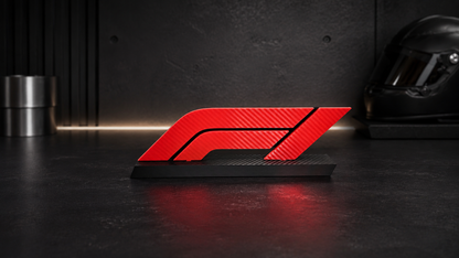 F1 Desk Decor – Carbon Fiber Style 3D Printed Formula 1 Display | Racing Gift for Car Enthusiasts