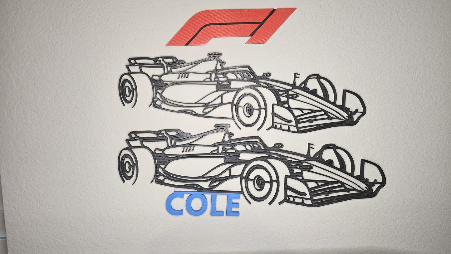 F1 Carbon look Racecar Wall Art - Formula One