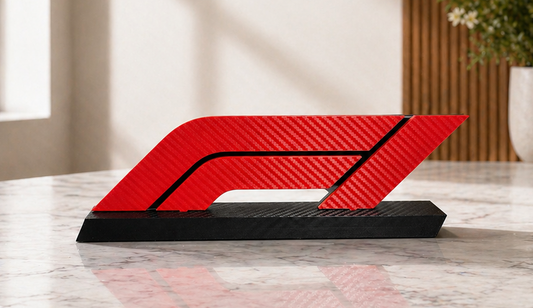 F1 Desk Decor – Carbon Fiber Style 3D Printed Formula 1 Display | Racing Gift for Car Enthusiasts