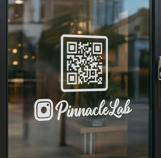 Custom Vinyl QR Code Sticker – Instagram, TikTok, YouTube, Social Media Decal | Waterproof, Laptop/Car/Window