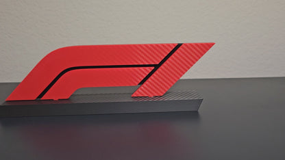 F1 Desk Decor – Carbon Fiber Style 3D Printed Formula 1 Display | Racing Gift for Car Enthusiasts