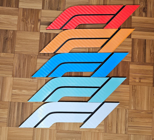 F1 Logo Carbon Fiber Look - 3D Printed Sticker – Formula One Racing Decor